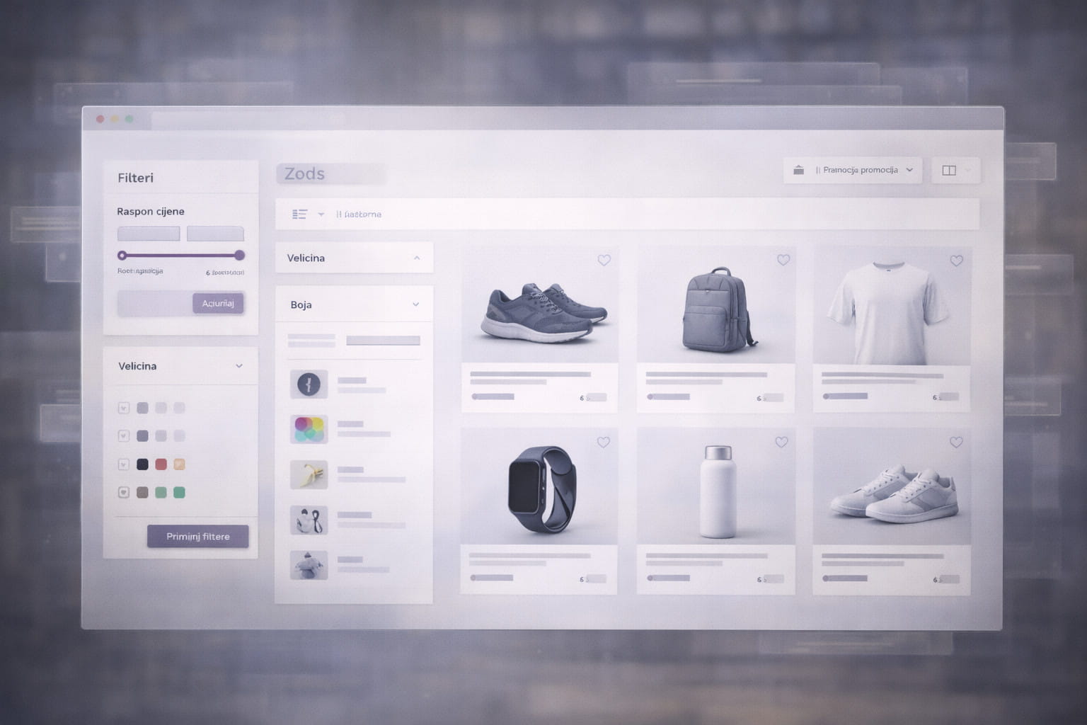 Filtriranje proizvoda