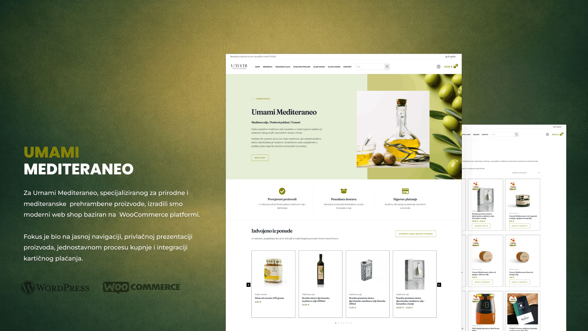 Izrada WooCommerce web shopa – Umami Mediteraneo