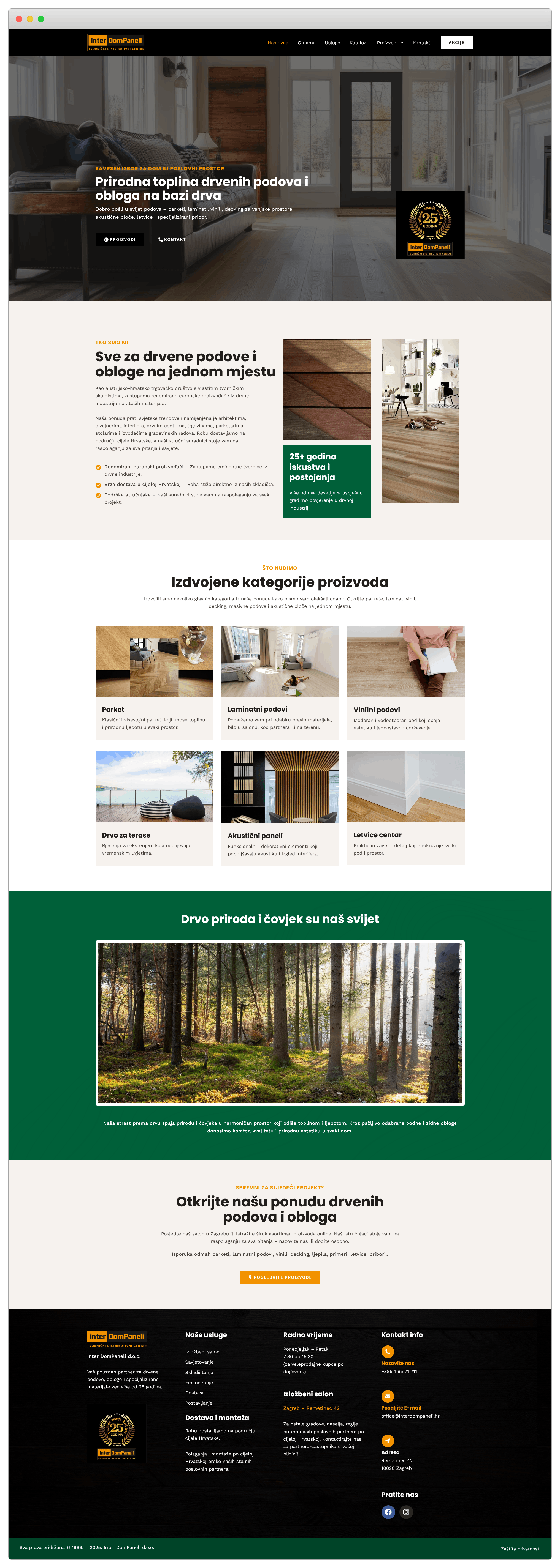 Izrada poslovne web stranice za Interdom Paneli
