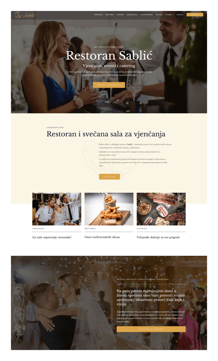 Izrada prijedloga web stranice za restoran – Restoran Sablić