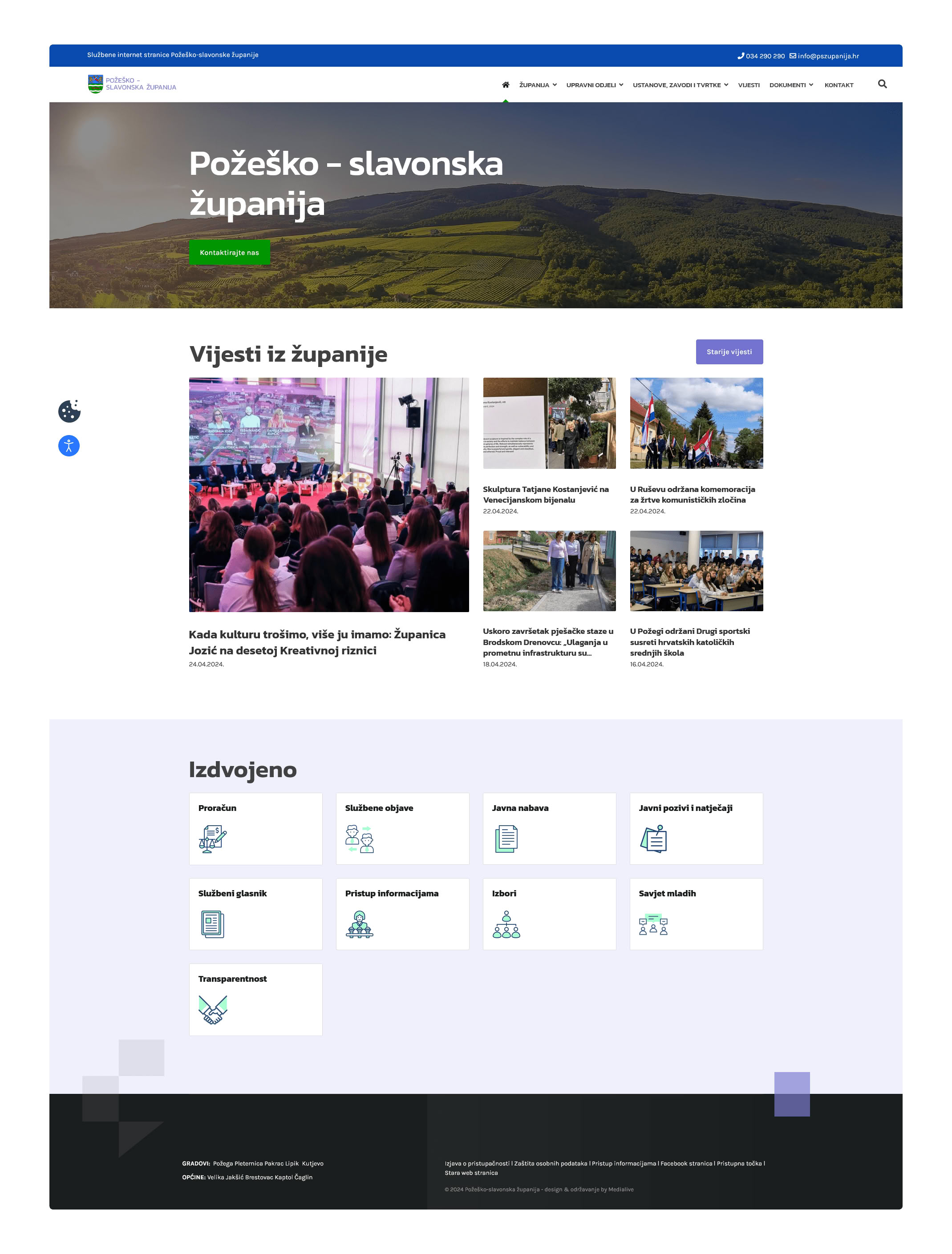 Izrada službene web stranice za županiju – Požeško-slavonska županija