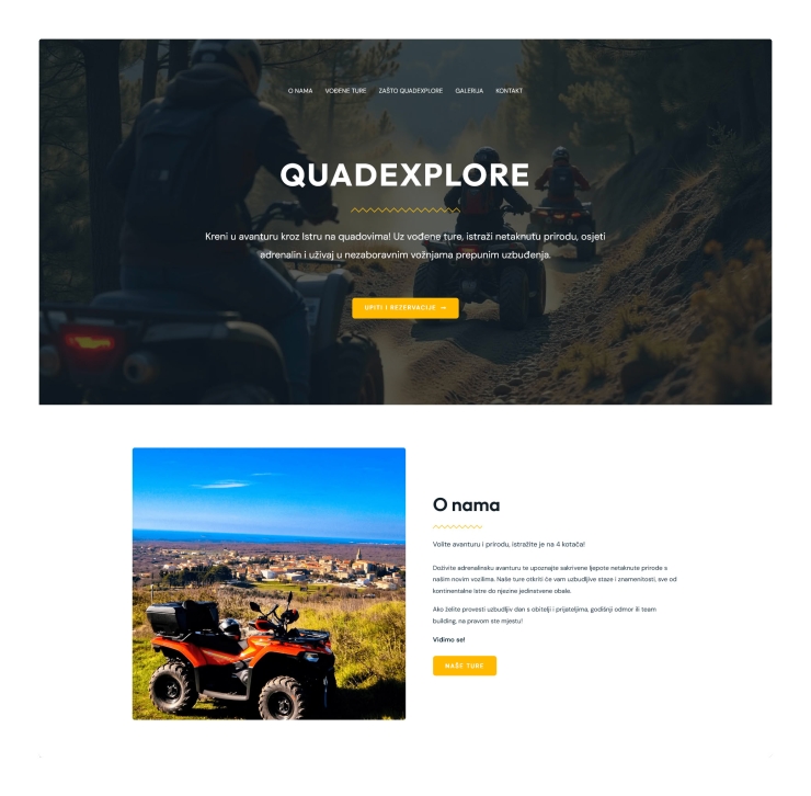 Izrada višejezične WordPress web stranice za turističke quad ture – Quadexplore, Istra