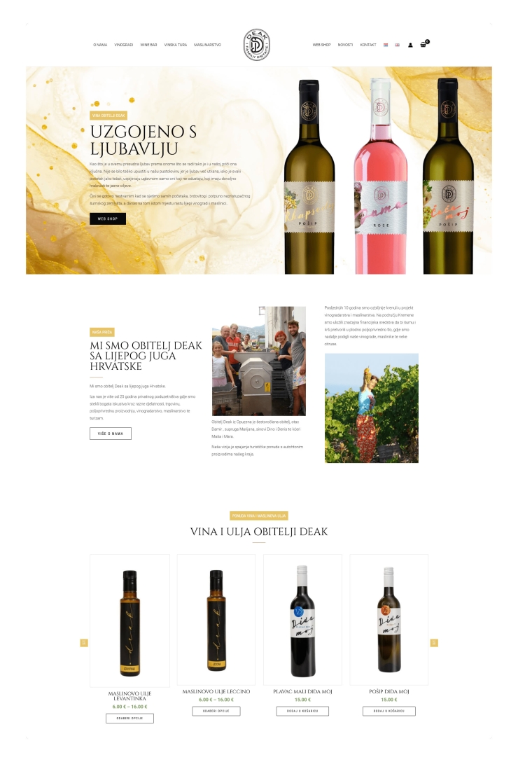 Izrada web shopa za vinara – Vina Deak