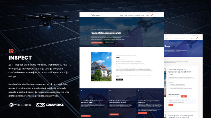 Izrada web stranice i online naručivanja usluga za IR Inspect