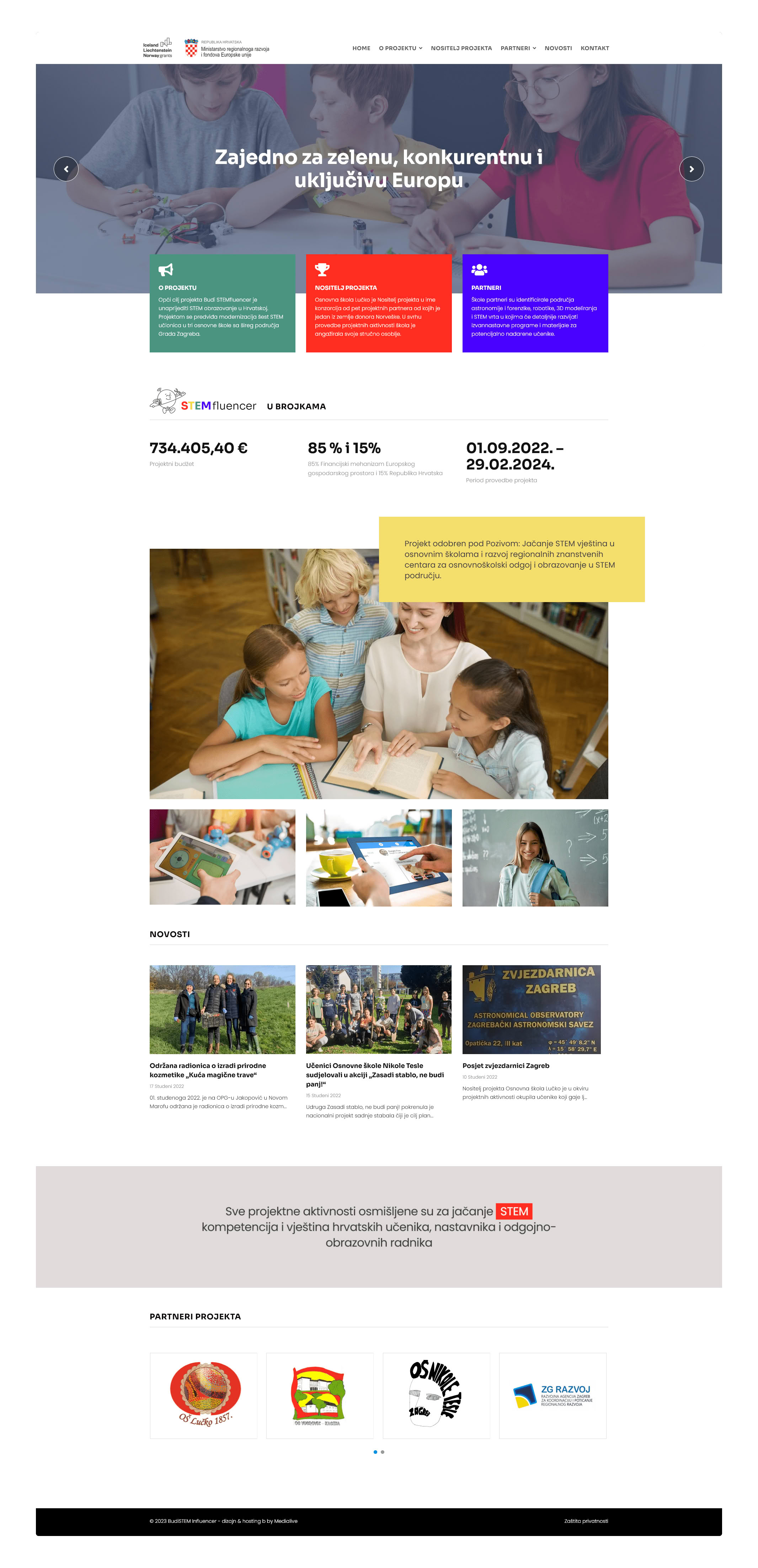 Izrada web stranice za edukativni STEM projekt – Budi STEMfluencer