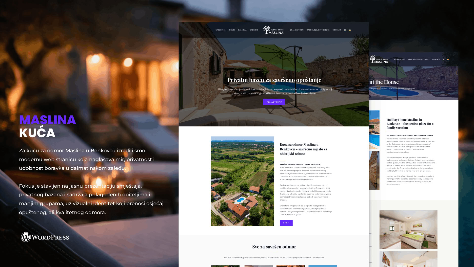 Izrada web stranice za privatni smještaj