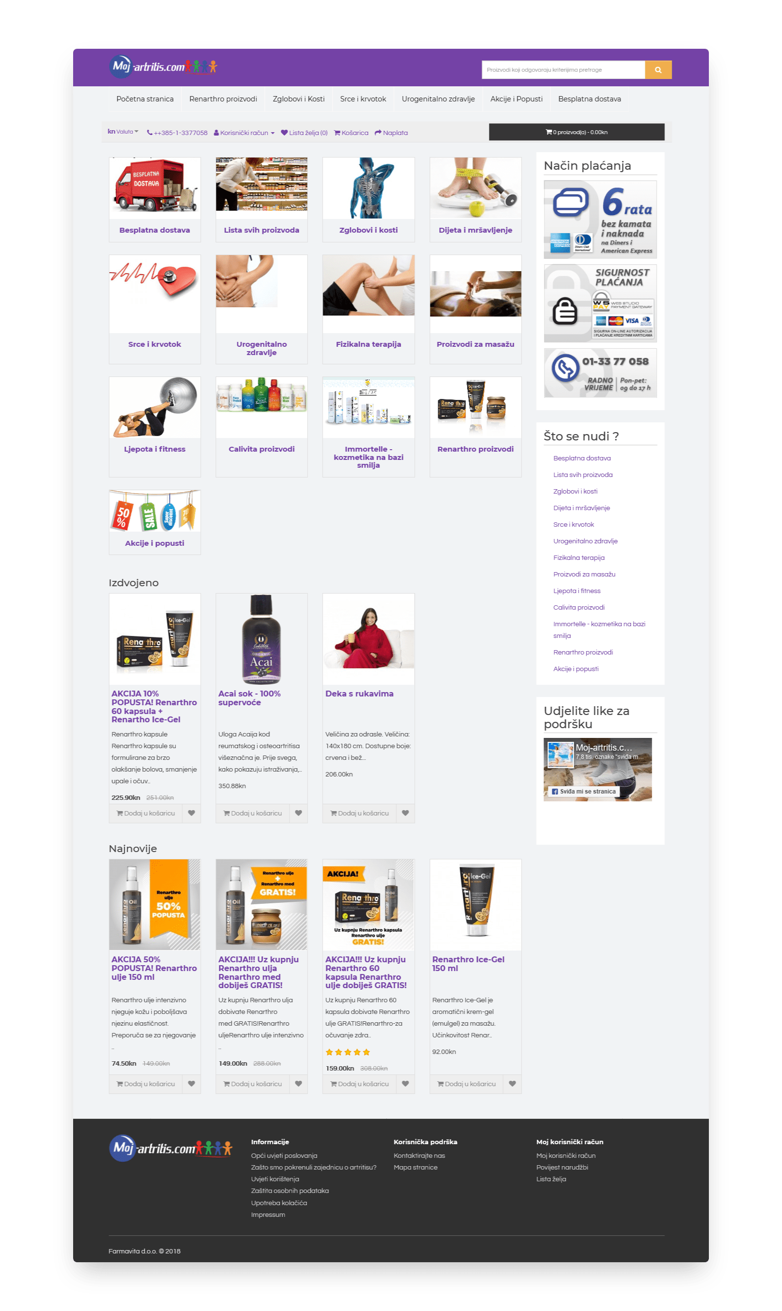 Moj artritis web shop