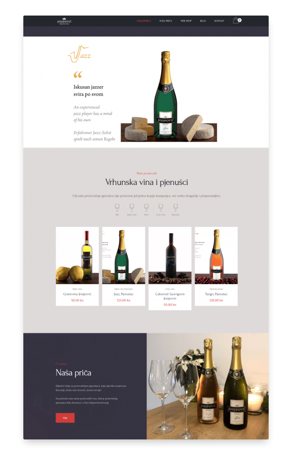  Izrada WordPress web trgovine za proizvođača pjenušaca iz Slavonije