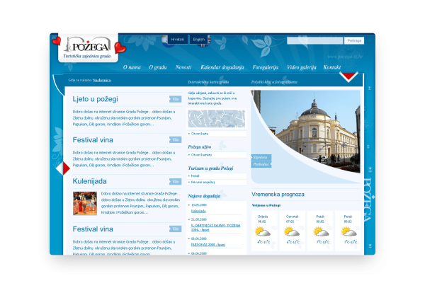Izrada turističkog web portala TZ Požega